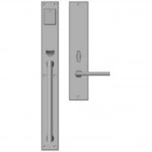 Rocky Mountain Hardware - G233/E257 - Entry Mortise Lock Set - 2-1/4" x 20" Exterior with 2-1/2" x 13" Interior Metro Escutcheons
