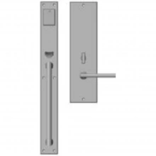 Rocky Mountain Hardware - G233/E262 - Entry Mortise Lock Set - 2-1/4" x 20" Exterior with 3-1/2" x 13" Interior Metro Escutcheons