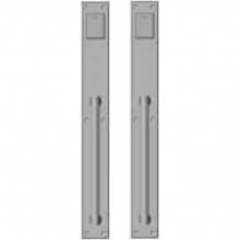 Rocky Mountain Hardware - G233/G233 Grips both sides - Pull/Pull Double Cylinder Dead Bolt - 2-1/4" x 20" Metro Escutcheons