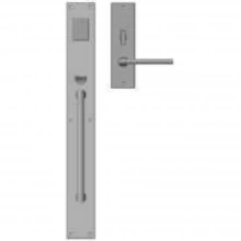 Rocky Mountain Hardware - G238/E211 - Entry Mortise Lock Set - 2-3/4" x 23" Exterior with 2-1/4" x 8" Interior Metro Escutcheons