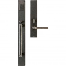 Rocky Mountain Hardware - G238/E257 - Entry Mortise Lock Set - 2-3/4" x 23" Exterior with 2-1/2" x 13" Interior Metro Escutcheons