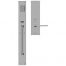 Rocky Mountain Hardware - G238/E262 - Entry Mortise Lock Set - 2-3/4" x 23" Exterior with 3-1/2" x 13" Interior Metro Escutcheons