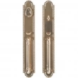 Rocky Mountain Hardware<br />G30633/G30632 - Entry Mortise Lock Set - 3" x 19" Corbel Arched Escutcheons