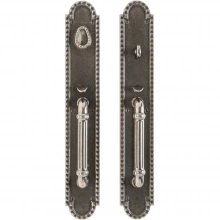 Rocky Mountain Hardware - G30636/G30635 - Entry Mortise Lock Set - 3-1/2" x 22" Corbel Arched Escutcheons