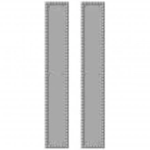 Rocky Mountain Hardware - G30734/G30734 - Push Double - 3-1/2" x 22" Corbel Rectangular Escutcheons
