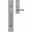 Rocky Mountain Hardware<br />G30736/E30707 - Entry Mortise Lock Set - 3-1/2" x 22" Exterior with 2-1/2" x 9" Interior Corbel Rectangular Escutcheons