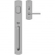 Rocky Mountain Hardware - G501/E506 - Entry Mortise Lock Set - 2-3/4" x 20" Exterior with 2-1/2" x 8" Interior Curved Escutcheons