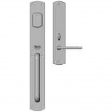 Rocky Mountain Hardware - G501/E557 - Entry Dead Bolt/Spring Latch Set - 2-3/4" x 20" Exterior with 2-1/2" x 13" Interior Curved Escutcheons