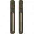 Rocky Mountain Hardware<br />G501/G501 Grips both sides - Pull/Pull Double Cylinder Dead Bolt - 2-3/4" x 20" Curved Escutcheons