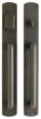 Pull/Pull Dead Bolt - 2-3/4" x 20" Curved Escutcheons