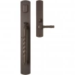 Rocky Mountain Hardware<br />G505/E513 - Entry Dead Bolt/Spring Latch Set - 3-1/2" x 26" Exterior with 2-1/2" x 11" Interior Curved Escutcheons