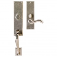 Rocky Mountain Hardware - G542/E421 - Entry Mortise Lock Set - 3-1/2" x 19-5/8" Exterior with 3" x 10" Interior Rectangular Escutcheons