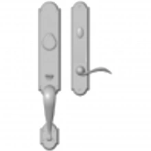 Rocky Mountain Hardware - G572/E737 - Entry Dead Bolt/Spring Latch Set - 3" x 20" Exterior with 2-1/2" x 13" Interior Arched Escutcheons