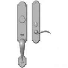 Rocky Mountain Hardware - G572/E737 - Entry Mortise Lock Set - 3" x 20" Exterior with 2-1/2" x 13" Interior Arched Escutcheons