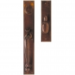 Entry Mortise Lock Set - 2-3/4" x 18" Exterior with 2-1/2" x 10" Interior Rectangular Escutcheons