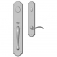 Rocky Mountain Hardware - G770/E737 - Entry Dead Bolt/Spring Latch Set - 3-1/2" x 20" Exterior with 2-1/2" x 13" Interior Arched Escutcheons