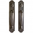Rocky Mountain Hardware<br />G770/G770 Grips both sides - Pull/Pull Double Cylinder Dead Bolt - 3-1/2" x 20" Arched Escutcheons