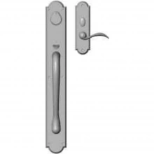 Rocky Mountain Hardware - G781/E723 - Entry Mortise Lock Set - 3-1/2" x 26" Exterior with 2-1/2" x 9" Interior Arched Escutcheons