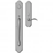 Rocky Mountain Hardware<br />G781/E728 - Entry Mortise Lock Set - 3-1/2" x 26" Exterior with 3" x 13" Interior Arched Escutcheons