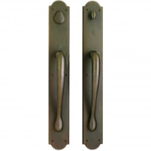 Rocky Mountain Hardware - G781/G782 Grips both sides - Pull/Pull Dead Bolt - 3-1/2" x 26" Arched Escutcheons