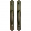 Rocky Mountain Hardware<br />G781/G782 Grips both sides - Pull/Pull Dead Bolt - 3-1/2" x 26" Arched Escutcheons
