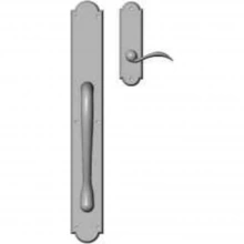 Rocky Mountain Hardware - G784/E702 - Full Dummy Set - 3-1/2" x 26" Exterior with 2-1/2" x 9" Interior Arched Escutcheons