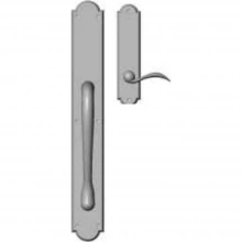 Rocky Mountain Hardware - G784/E704 - Full Dummy Set - 3-1/2" x 26" Exterior with 2-1/2" x 11" Interior Arched Escutcheons