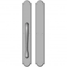 Rocky Mountain Hardware - G784/G784 Grip one side - Push/Pull Dummy - 3-1/2" x 26" Arched Escutcheons