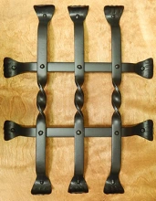 Agave Ironworks by Acorn Mfg - GR005 Iron Speakeasy Grill - Vertical Bar Twist Grille