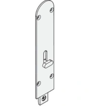 Hafele<br />911.62.504 - Flush Bolt, Opening Inward  Al Fresco Summit, 190 mm (7 1/2"), Satin Nickel