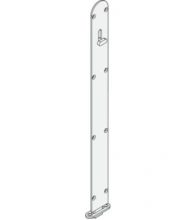 Hafele<br />911.62.516 - Flush Bolt, Brass  Al Fresco Summit, 450 mm (17 11/16"), Satin Nickel