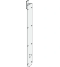 Hafele<br />911.62.771 - Flush Bolt, Top Mounted, with Offset Bolt  Al Fresco Summit, 450 mm (17 11/16"), EPD Black