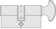 Hafele<br />916.19.101 - European Profile Cylinder, Single and Sliding door lock, for 1-leaf and 2-leaf glass sliding doors