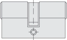 Hafele<br />916.90.500 - European Profile Cylinder, 64 (2 1/2&rdquo;), Schlage Sliding door lock, for 1-leaf and 2-leaf glass sliding doors