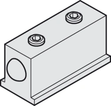 Hafele<br />940.80.051 - Door Stopper, For Lower Guide Channel For Hawa Junior, Aluminum, silver colored anodized