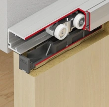 Hafele<br />941.00.253 - Single Running Track, Pre-Drilled, for Wall Mounting or Ceiling Installation