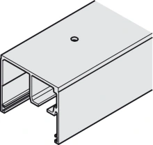 Hafele<br />941.00.460 - Upper Track, Pre-drilled, 69 x 58 mm (2 3/4" x 2 1/4") for Hawa Porta 100 GW, Length: 6 m (19 8 1/4")