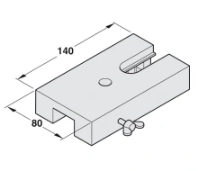 Hafele<br />941.12.090 - 941.12.090 Hafele Drilling and Mortise Jig, For Aluminum Frame Profiles Hawa Divido