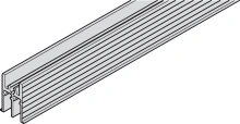 Hafele<br />941.13.936 - Double Guide Track, in Door at Bottom, W x H: 21 x 30 mm (13/16" x 1 3/16")