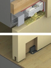 Hafele<br />941.60.001  - Sliding Door Hardware, Top Hung System  Hawa Junior 160/A, With 1 track buffer/1 wall buffer