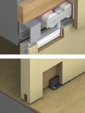 Hafele<br />941.60.002 - Sliding Door Hardware, HAWA Junior 160/B, set, HAWA Junior 160/B, With 1 track buffer/1 wall buffer