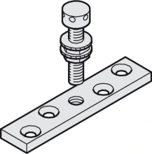 Hafele<br />942.14.022 - Suspension Plate, with M8 Bolt and Counter Nut HAWA Media 70, for 1 door, with M8 suspension screw and lock nut