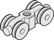 Hafele<br />942.41.014 - Running Gear, 4 Wheels, M12 for Hawa Super, 4 rollers
