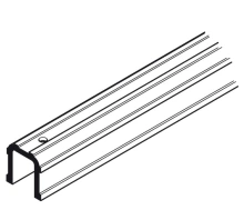 Hafele<br />942.51.721 - Upper Guide Channel, 25 x 25 mm (1" x 1")  Straightaway 115, Length: 2.1 m (6 10 11/16")