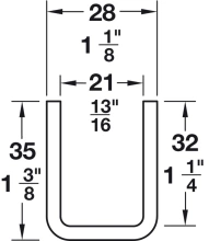 Hafele<br />942.51.830 - Floor Channel, Suitable for Industrial Type Thresholds Where Vehicular Traffic is Likely