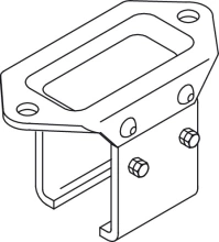 Hafele<br />942.53.082 - Sliding Door Hardware, Double Sidewall, Lock Joint Type, For Soffit Mounting Straightaway 400, Galvanized pressed steel