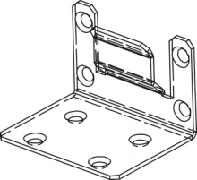 Hafele<br />942.72.080 - Concealed End Bracket to Mount Header and Upper Track, Components for Slido Pocket Door, concealed end bracket to mount header and upper track