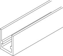 Hafele<br />946.08.651 - Upper Track Suspension Profile, Pre-Drilled