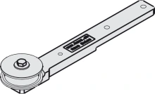 Hafele<br />947.00.048 - Guide Pulley Wheel, with Mounting Screws for Hawa Telescopic, Long