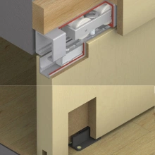 Hafele<br />941.20.009 - HAWA Junior 120/B, set, Top Hung System, w/ 1 track buffer/1 wall buffer